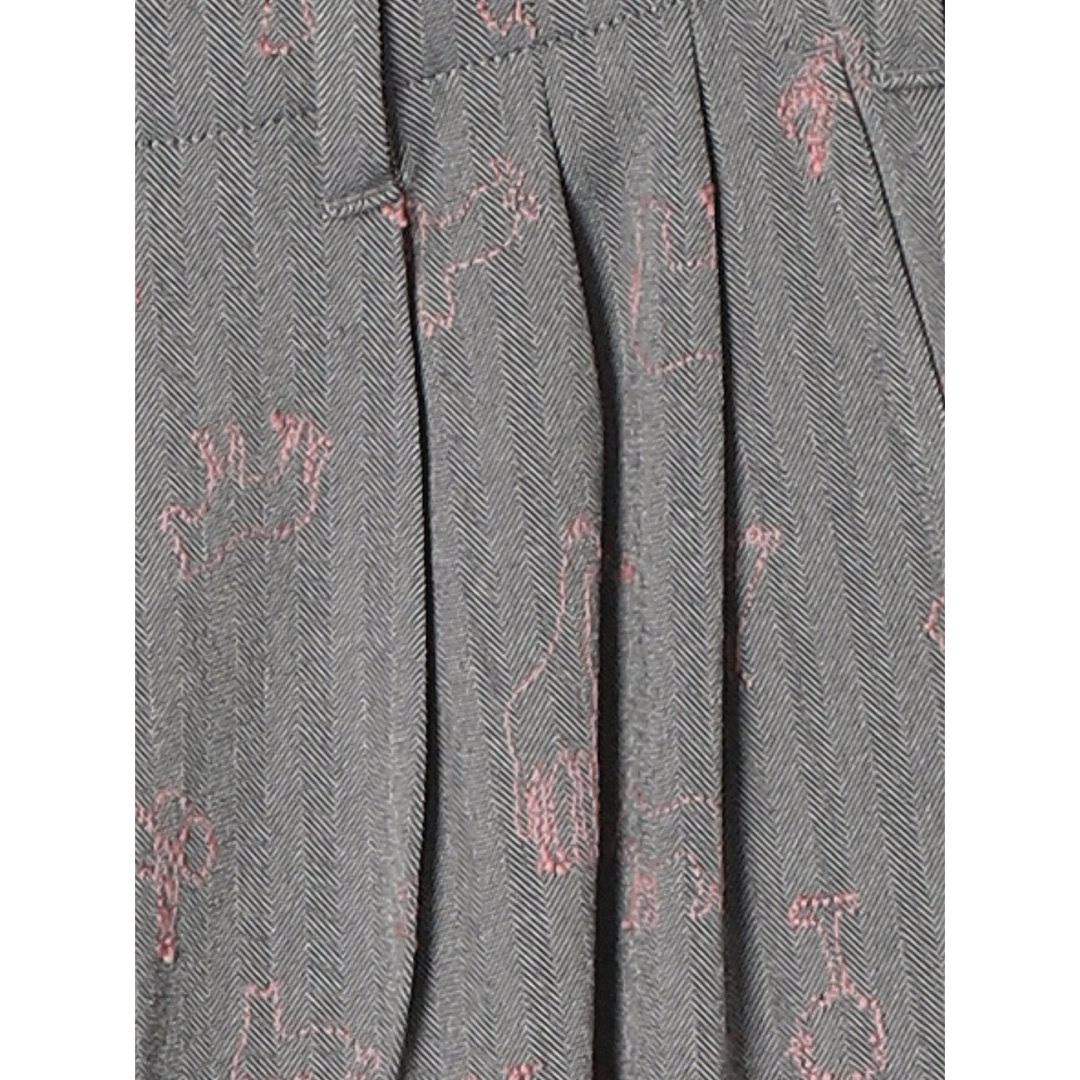 MIDDLA ANIMAL HERRINGBONE WIDE PANTS レディースのパンツ(カジュアルパンツ)の商品写真