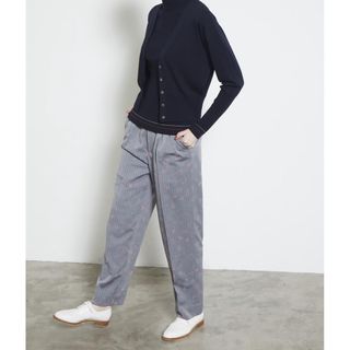 MIDDLA ANIMAL HERRINGBONE WIDE PANTS(カジュアルパンツ)