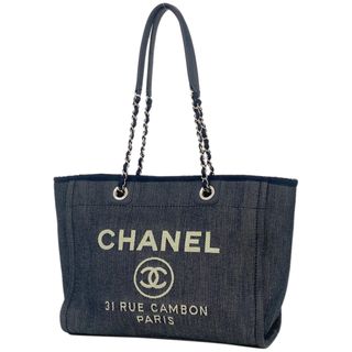 シャネル(CHANEL)のシャネル ドーヴィルライン チェーン トートバッグ レディース 【中古】(トートバッグ)