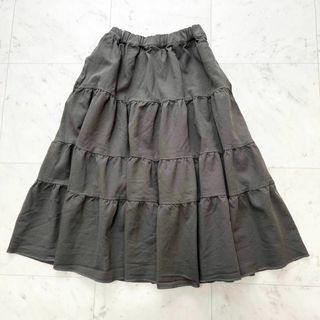 コムデギャルソンコムデギャルソン(COMME des GARCONS COMME des GARCONS)のCOMME des GARCONS コムコム ティアード フレアスカート カーキ(ロングスカート)