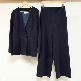 BALLSEY ノーカラージャケット ワイドパンツ セットアップ スーツ 濃紺