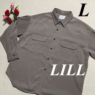 リル　LILL  ♡ メンズ　長袖ビックシャツ　カッターシャツ　大きめ　L即発送(シャツ)