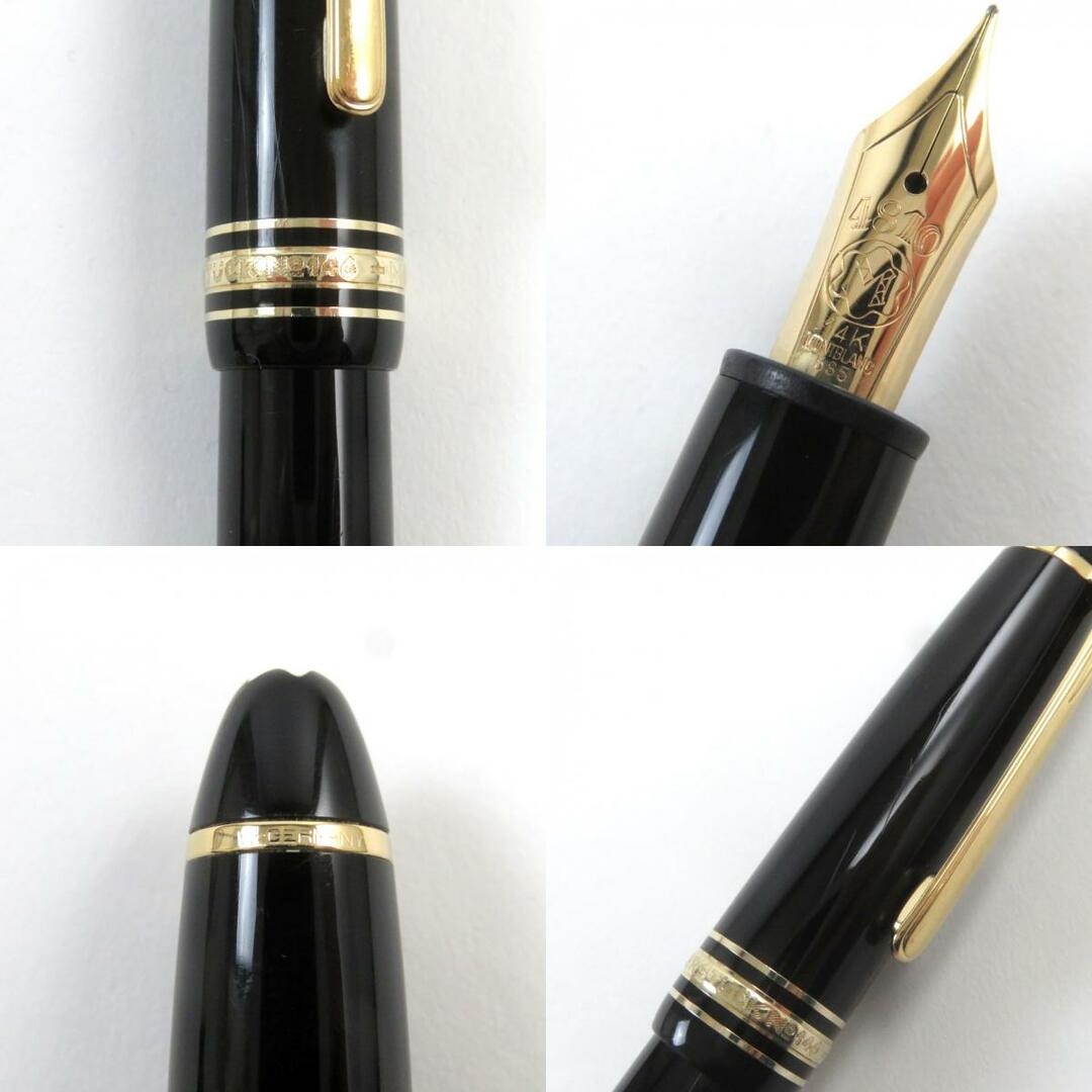 MONTBLANC(モンブラン)の良品○MONTBLANC モンブラン マイスターシュテュック NO.146 ペン先K14 Fニブ ロゴ刻印 ホワイトスター キャップ式 万年筆 ブラック ゴールド ドイツ製 インテリア/住まい/日用品の文房具(ペン/マーカー)の商品写真