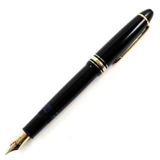 モンブラン(MONTBLANC)の良品○MONTBLANC モンブラン マイスターシュテュック NO.146 ペン先K14 Fニブ ロゴ刻印 ホワイトスター キャップ式 万年筆 ブラック ゴールド ドイツ製(ペン/マーカー)