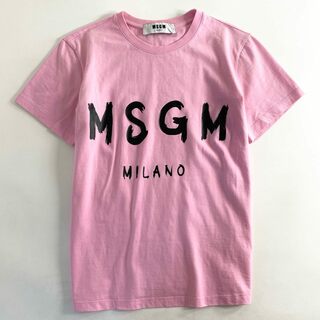 MSGM - 42d4 《美品》 MSGM エムエスジーエム プリントTシャツ S ピンク Tee カットソー MILANO イタリア製