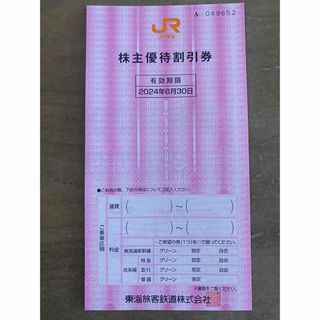 ジェイアール(JR)のＪＲ東海 株主優待割引券 １枚【値下げしました】(鉄道乗車券)