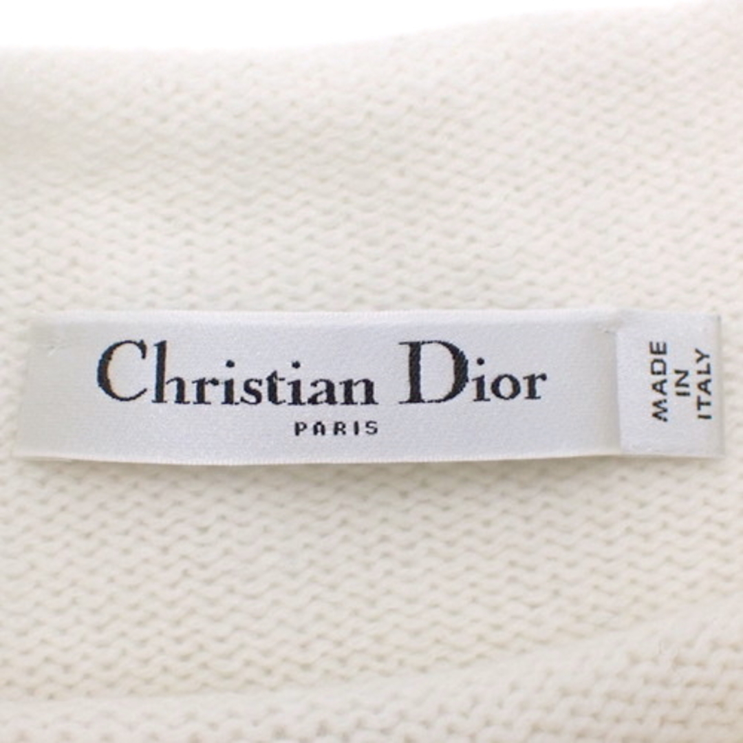 Dior(ディオール)のDior(ディオール) セーター トップス アパレル ファッション 衣類  34 カシミヤ アイボリー ネイビー紺 レディース 40802091499【中古】【アラモード】 レディースのトップス(ニット/セーター)の商品写真