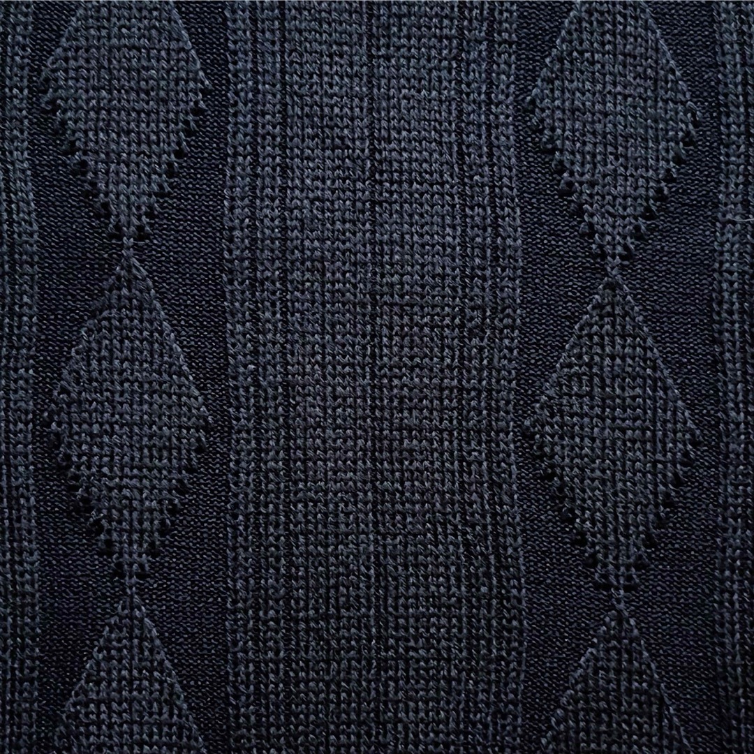 古着 Old Argyle Knit Vest / 立体ニット ネイビー メンズのトップス(ベスト)の商品写真