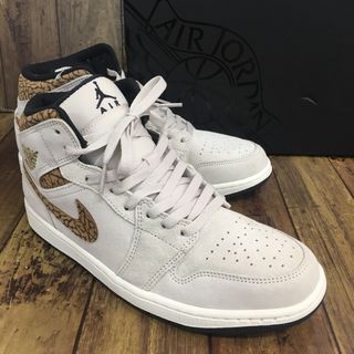 ナイキ(NIKE)のNIKE AIR JORDAN 1 MID SE BROWN ELEPHANT ナイキ エア ジョーダン 1 ミッド ブラウンエレファント【7348-004】(スニーカー)