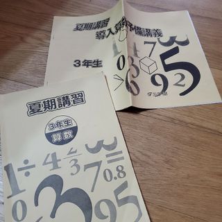 浜学園　夏期講習　算数　小３　テキスト(語学/参考書)