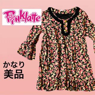 ピンクラテ(PINK-latte)のピンクラテ　ワンピース　Lサイズ　ワンピ　発表会　花柄　小花柄　美品　ピアノ(ワンピース)