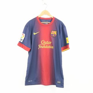 ナイキ(NIKE)の美品 NIKE ナイキ 2012-13 FCバルセロナ リーガ・エスパニョーラ #4 セスク・ファブレガス ホーム半袖ユニフォーム M ポリエステル スペイン 海外サッカー フットボールウェア メンズ HU783 (ウェア)