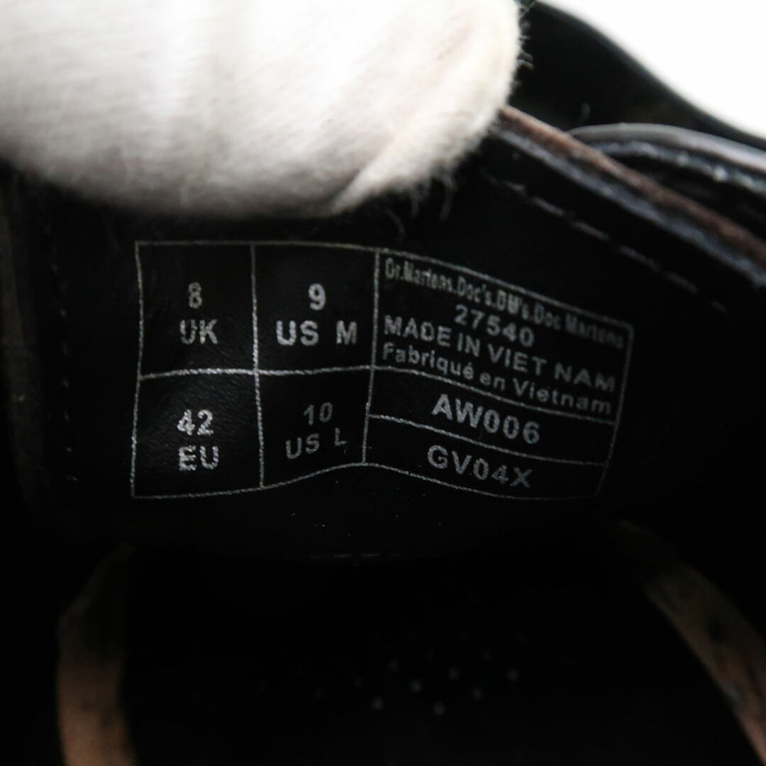 Dr.Martens(ドクターマーチン)の美品 DR. MARTEN ドクターマーチン 3EYE BOOT SMOOTH 27540 GV04X 3ホールシューズ UK8/US9(27cm相当） レザー イエローステッチ スモーク ツートン 革靴 メンズ AU2540  メンズの靴/シューズ(ブーツ)の商品写真