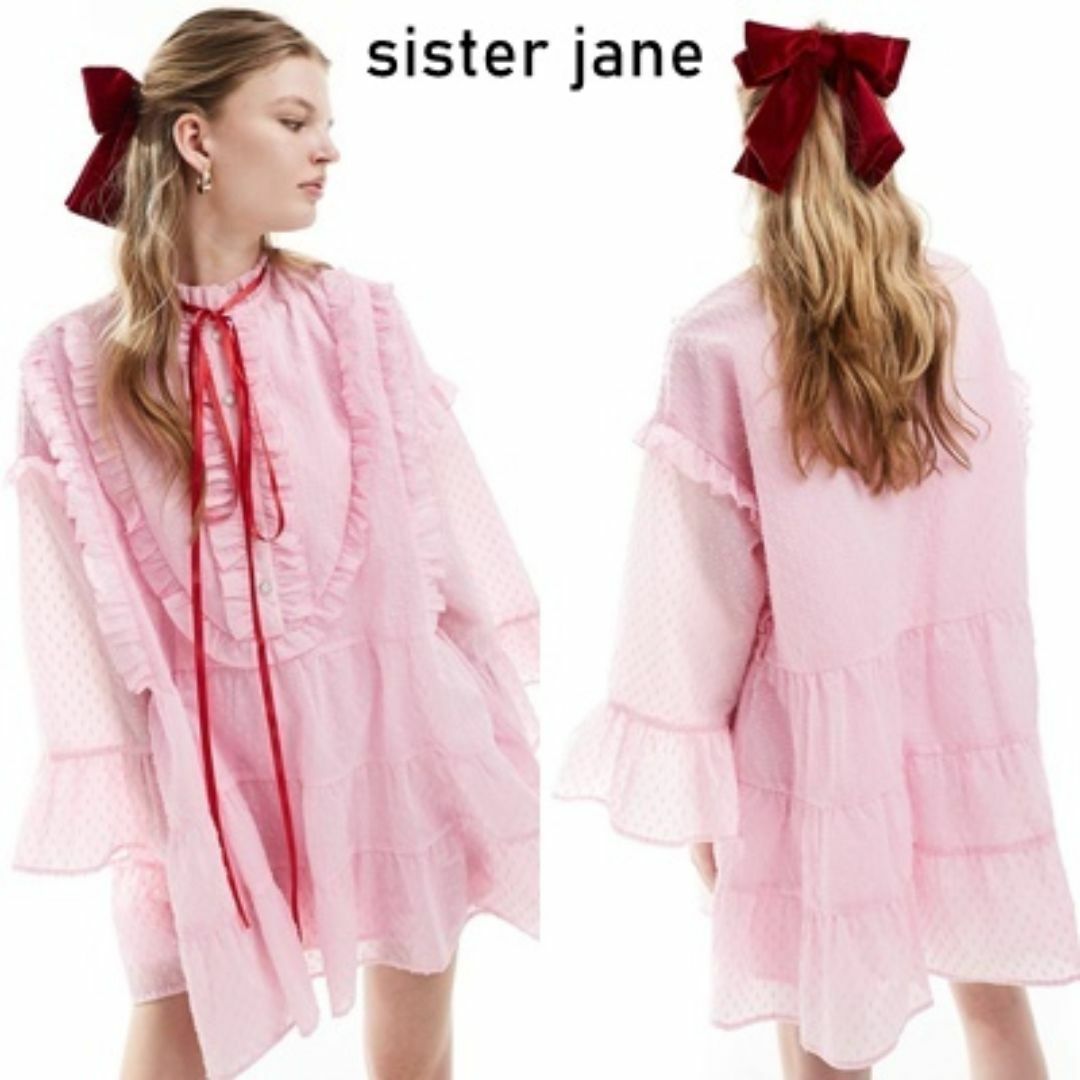 sister jane(シスタージェーン)のSister Jane フロントリボン ミニワンピース レディースのワンピース(ミニワンピース)の商品写真