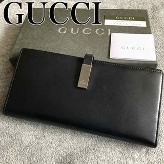 グッチ(Gucci)の【状態良好セット】グッチ 二つ折り長財布 カーフレザー ブラック Cカード付き(長財布)