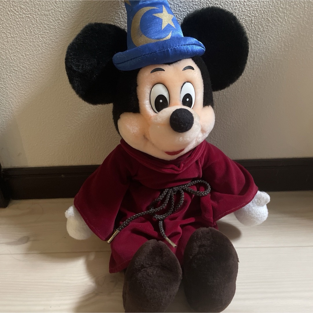 Disney(ディズニー)のミッキーマウスぬいぐるみ　魔法使いの弟子　ファンタジア　レトロ エンタメ/ホビーのおもちゃ/ぬいぐるみ(キャラクターグッズ)の商品写真