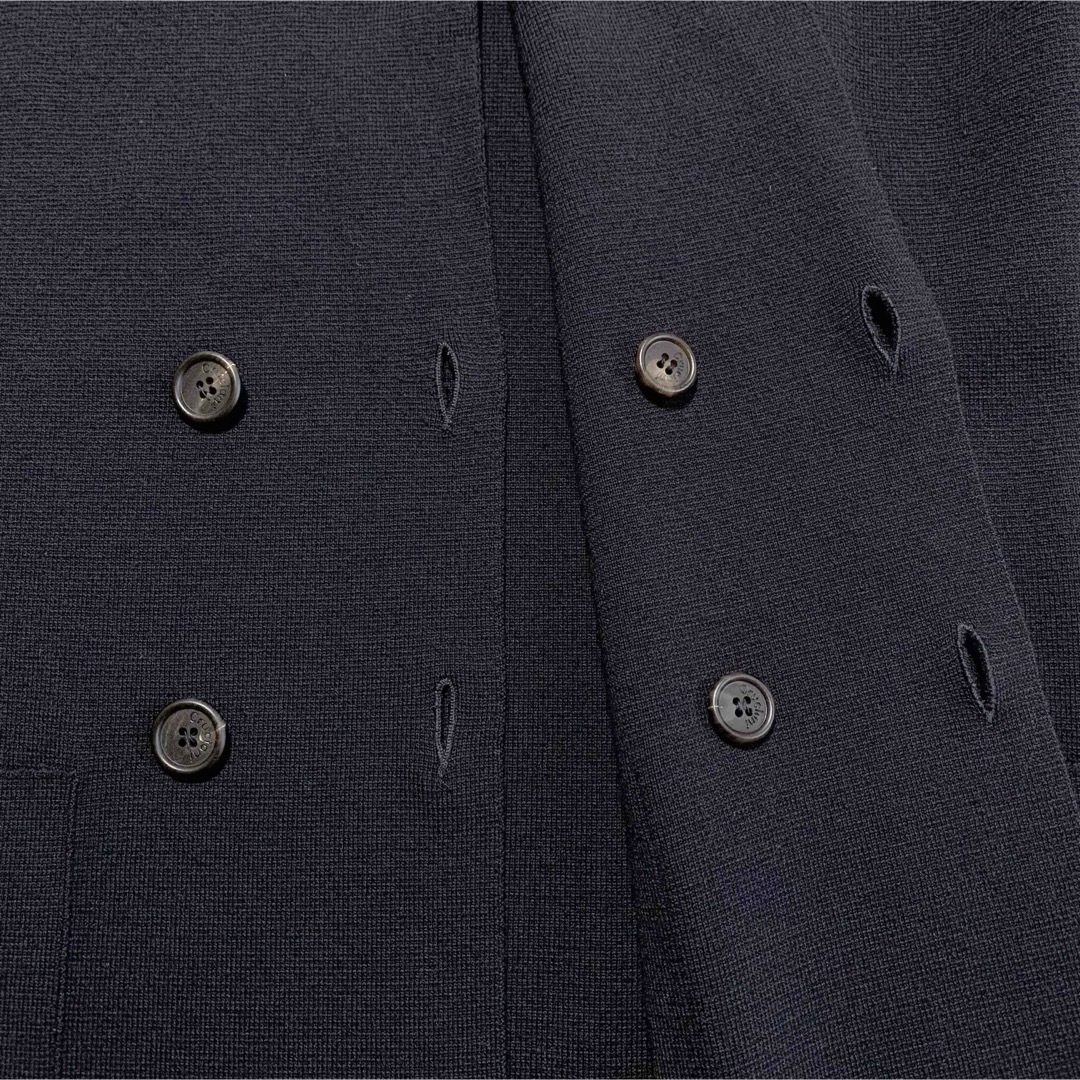 Cruciani(クルチアーニ)の☆美品 クルチアーニ ウールニット ダブルジャケット 濃紺 イタリア製 紺ブレ メンズのジャケット/アウター(テーラードジャケット)の商品写真