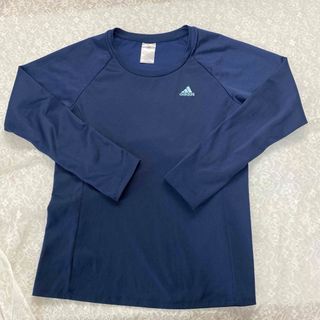 アディダス(adidas)のアディダス  adidas ネイビー　青　カットソー　スポーツ　ウォーキング(Tシャツ(半袖/袖なし))