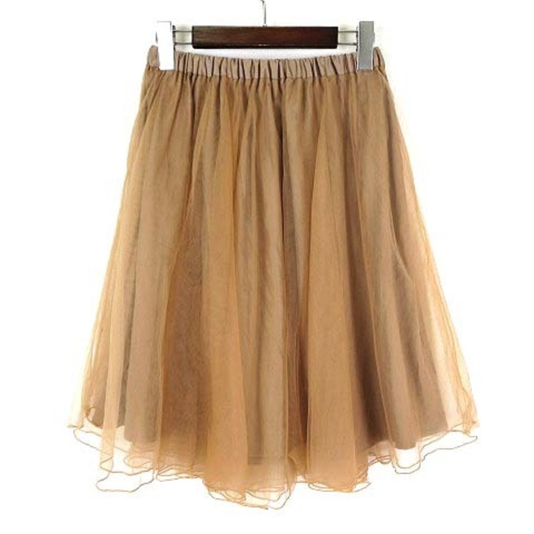クチュールブローチ ダブル チュール スカート フレア ギャザー M 38 美品 レディースのスカート(ひざ丈スカート)の商品写真