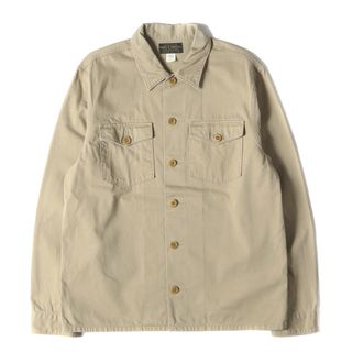 ダブルアールエル(RRL)のRRL ダブルアールエル シャツ サイズ:M 21SS コットンツイル ユーティリティ 長袖シャツ ベージュ ラルフローレン トップス カジュアルシャツ【メンズ】【中古】(シャツ)