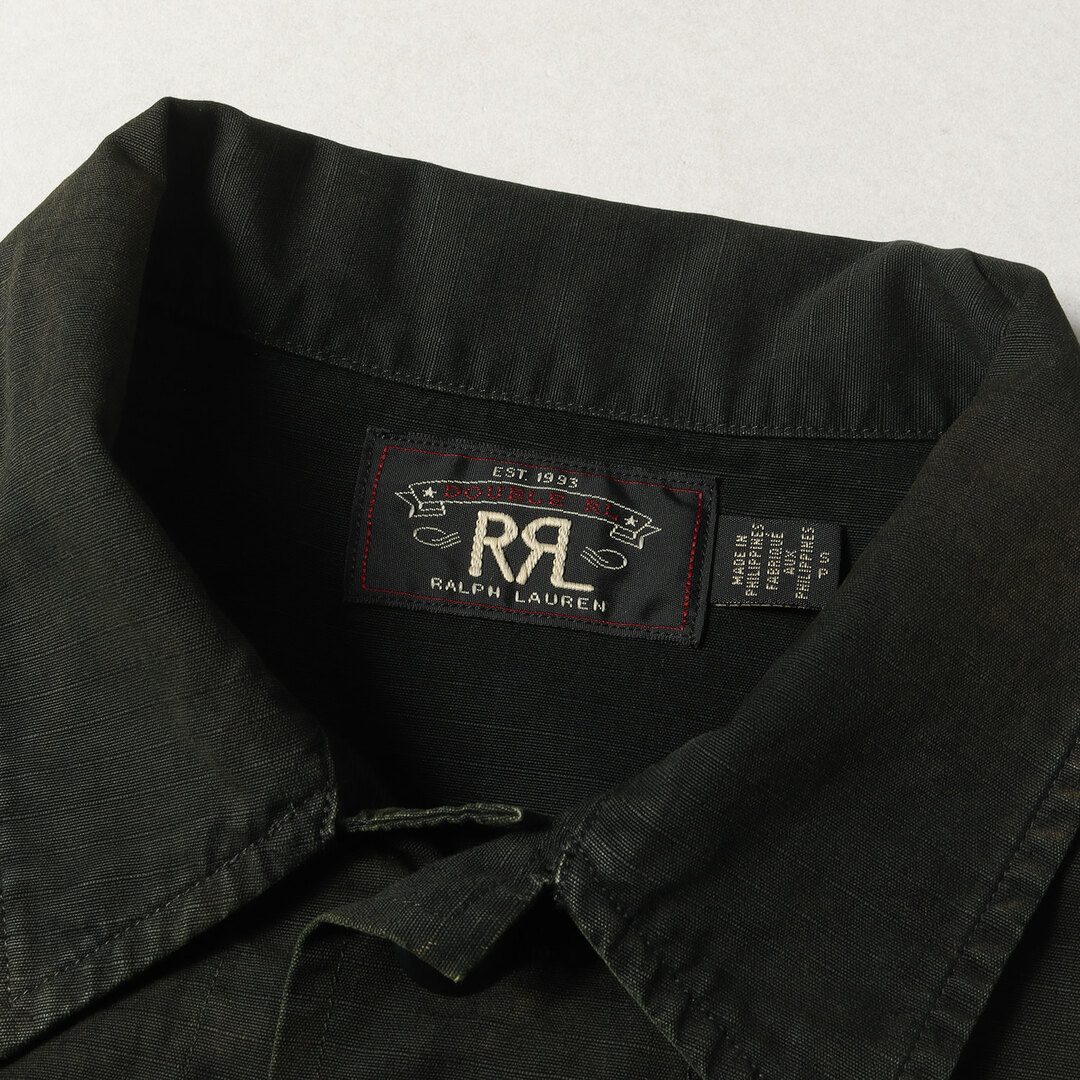 RRL(ダブルアールエル)の美品 RRL ダブルアールエル ジャケット サイズ:S 22SS ガーメントダイ加工 ジャングル ファティーグジャケット ブラック 黒 ラルフローレン アウター ブルゾン コート 上着【メンズ】【中古】 メンズのジャケット/アウター(ミリタリージャケット)の商品写真