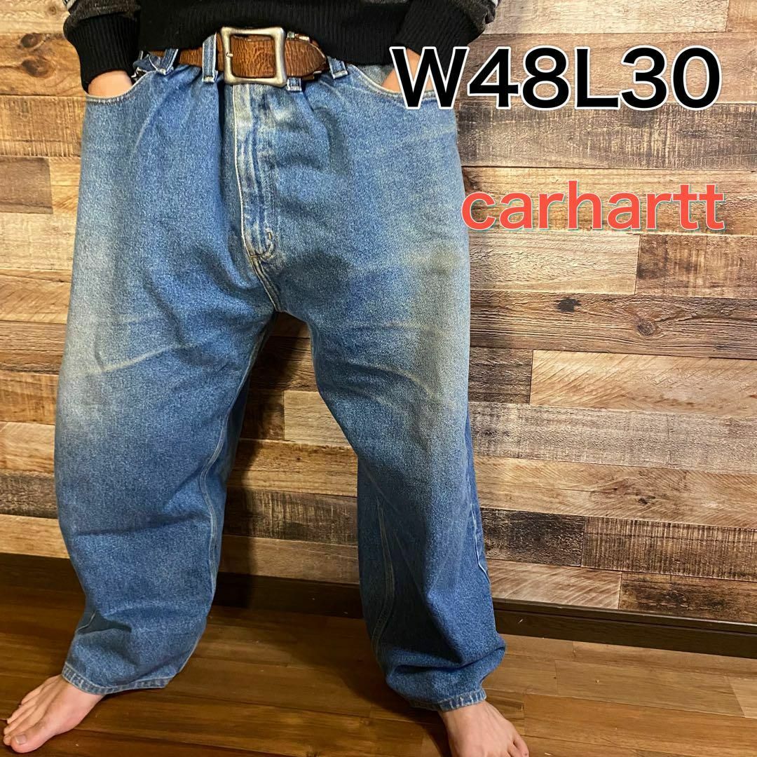 carhartt(カーハート)のカーハート　ワイド　デニム　バギー　パンツ　極太　W48 メンズ(384) メンズのパンツ(デニム/ジーンズ)の商品写真