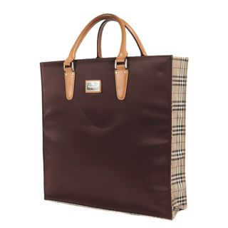 バーバリー(BURBERRY)のBURBERRY バーバリー スクエア ハンド トート バッグ / Burberrys OF LONDON CLASSICS OLD VINTAGE ブラウン ベージュ ブランド カバン【メンズ】【中古】(その他)