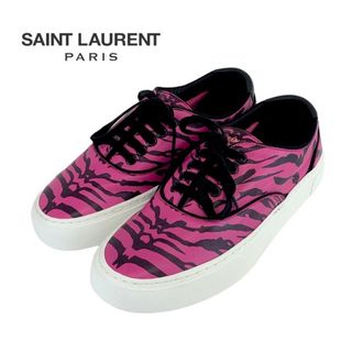 Saint Laurent - 未使用 サンローラン SAINT LAURENT スニーカー 靴 シューズ ゼブラ レザー ピンク ブラック
