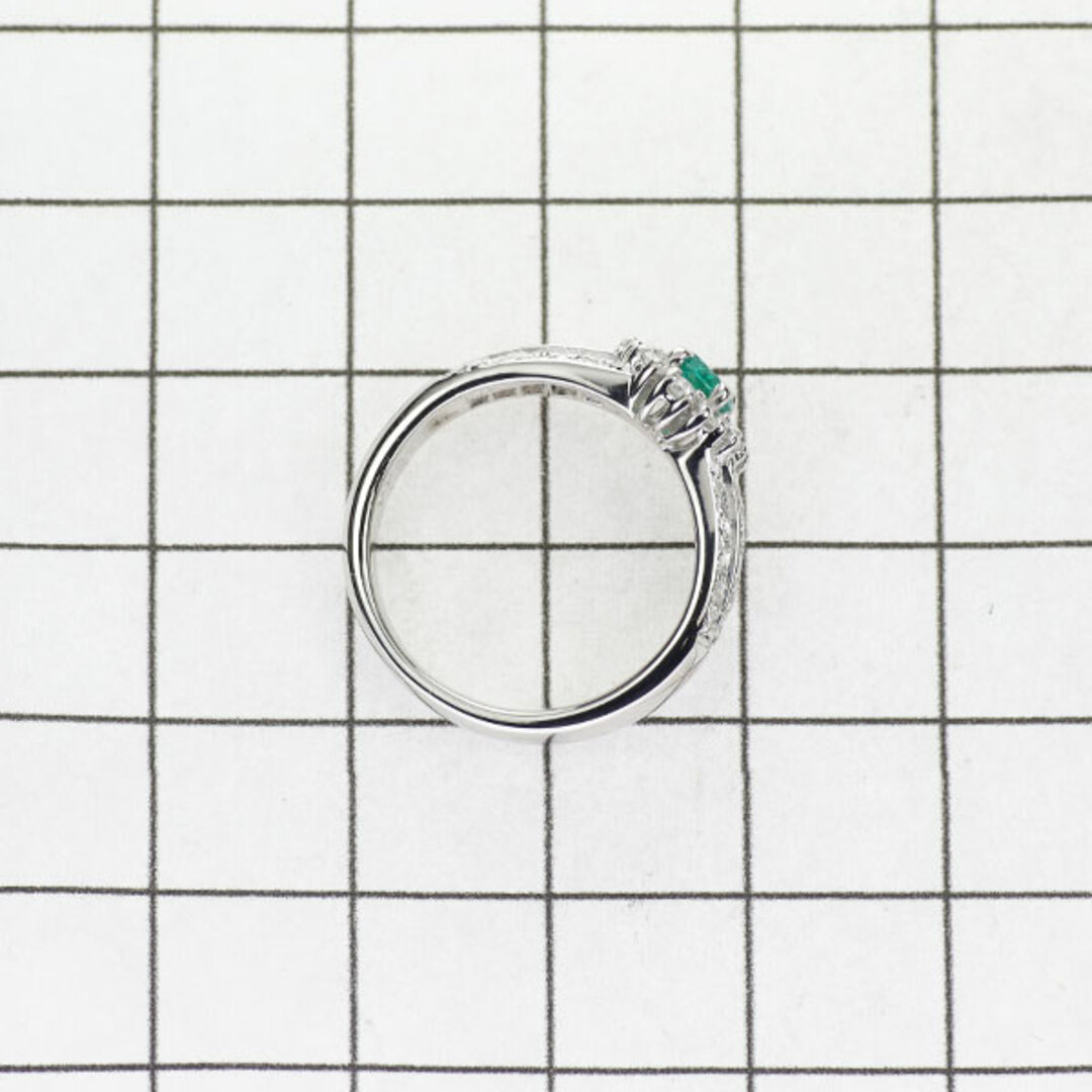 Pt900 エメラルド ダイヤモンド リング 0.23ct D0.44ct レディースのアクセサリー(リング(指輪))の商品写真