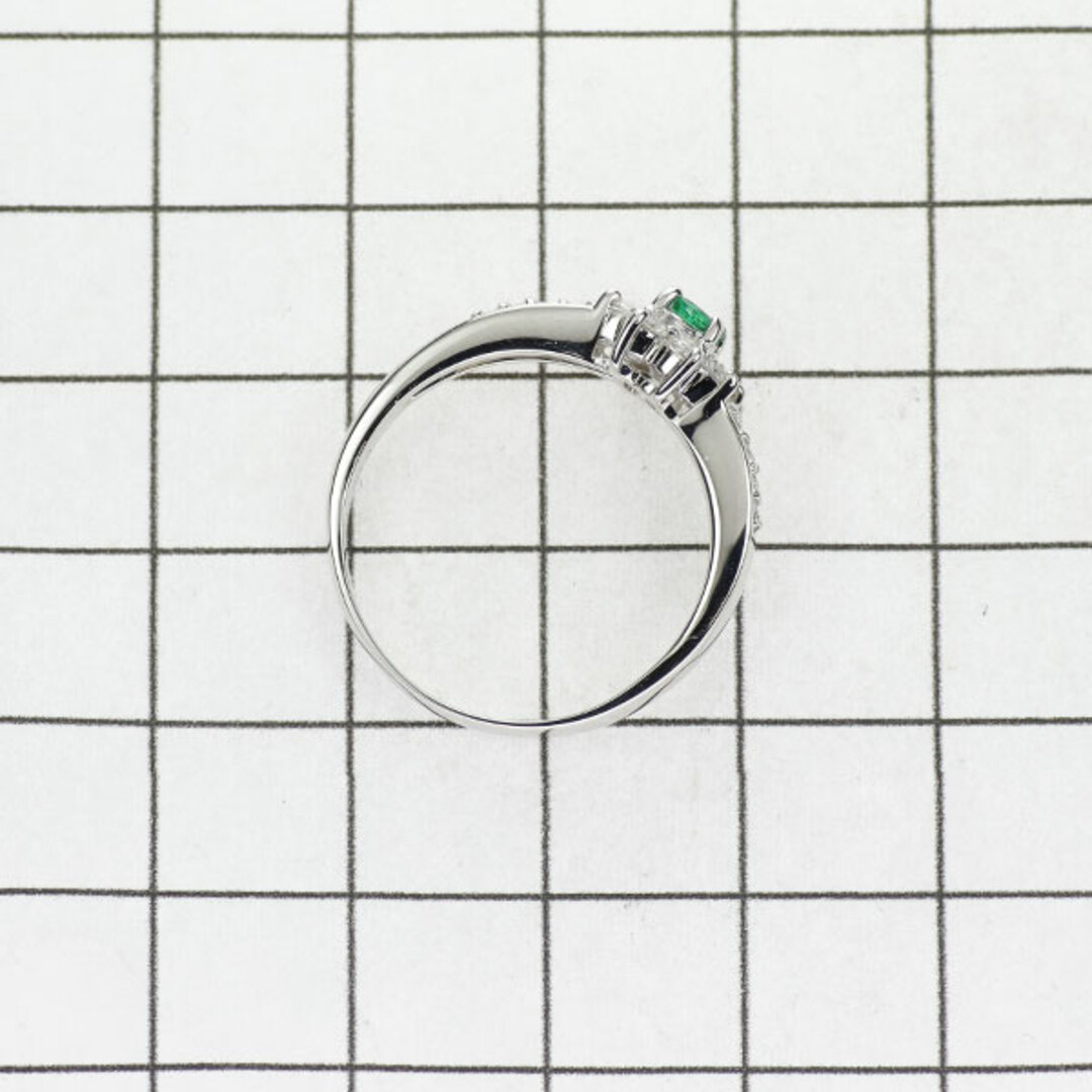 Pt900 エメラルド ダイヤモンド リング 0.15ct D0.39ct レディースのアクセサリー(リング(指輪))の商品写真
