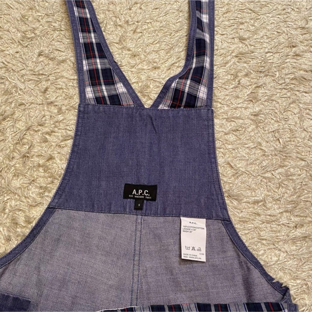 A.P.C(アーペーセー)のアーペーセー　A.P.C オーバーオール サロペット デニム　チェック メンズのパンツ(サロペット/オーバーオール)の商品写真