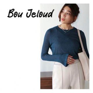 ブージュルード(Bou Jeloud)の新品　ブージュルード　 シアークルーネックプルオーバー(カットソー(長袖/七分))