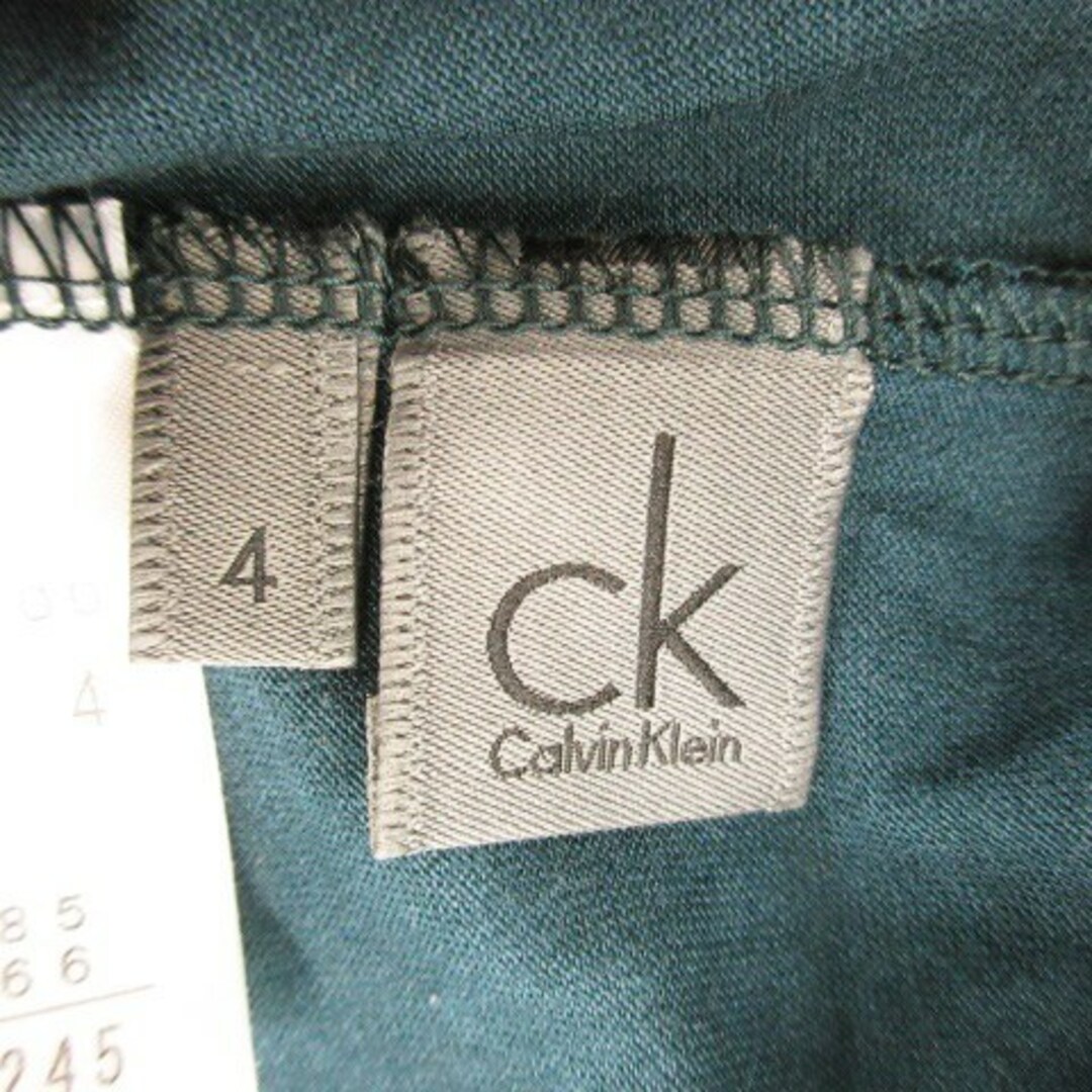 ck Calvin Klein(シーケーカルバンクライン)のシーケーカルバンクライン ブラウス ハイネック 半袖 ギャザー 4 緑 レディースのトップス(シャツ/ブラウス(半袖/袖なし))の商品写真