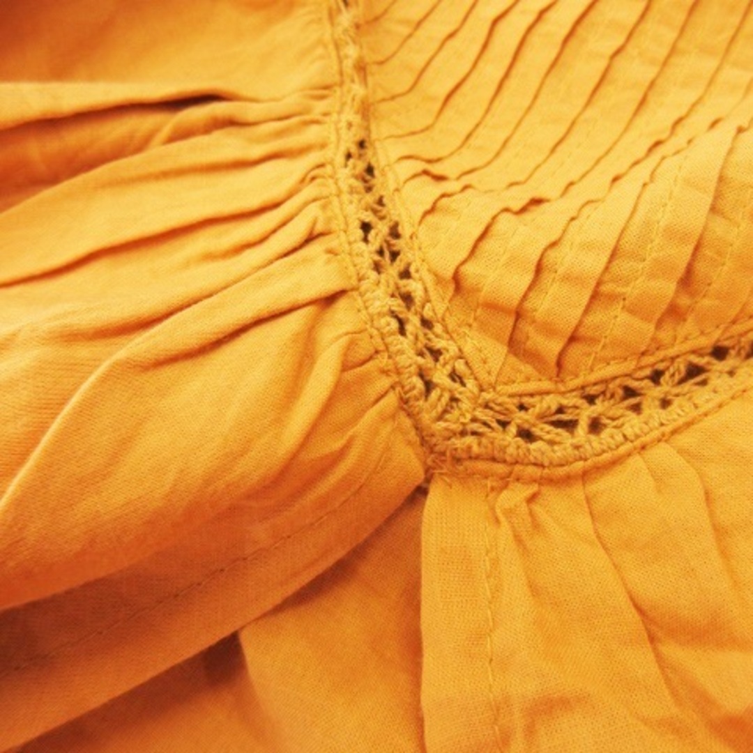 CIAOPANIC TYPY(チャオパニックティピー)のチャオパニック ブラウス 半袖 アシメ フリル レース編 綿 ONE オレンジ レディースのトップス(シャツ/ブラウス(半袖/袖なし))の商品写真