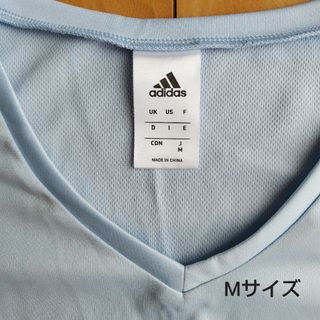 アディダス(adidas)のadidas 半袖Tシャツ Mサイズ ライトブルー(Tシャツ(半袖/袖なし))