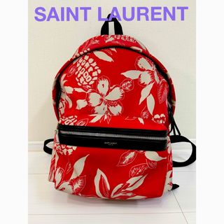 Saint Laurent - サンローラン バックパック リュック ボタニカル レッド  美品 レア