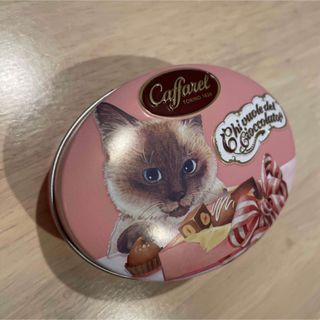 カファレル(Caffarel)のカファレル　猫のオバール缶　中身あり　ねこ　ネコ　チョコ(菓子/デザート)