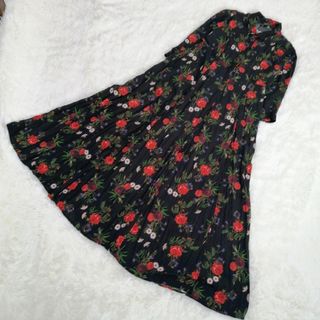 ザラ(ZARA)の【ZARA WOMAN】ザラウーマン　花柄マキシ丈シャツワンピース　大きいサイズ(ロングワンピース/マキシワンピース)