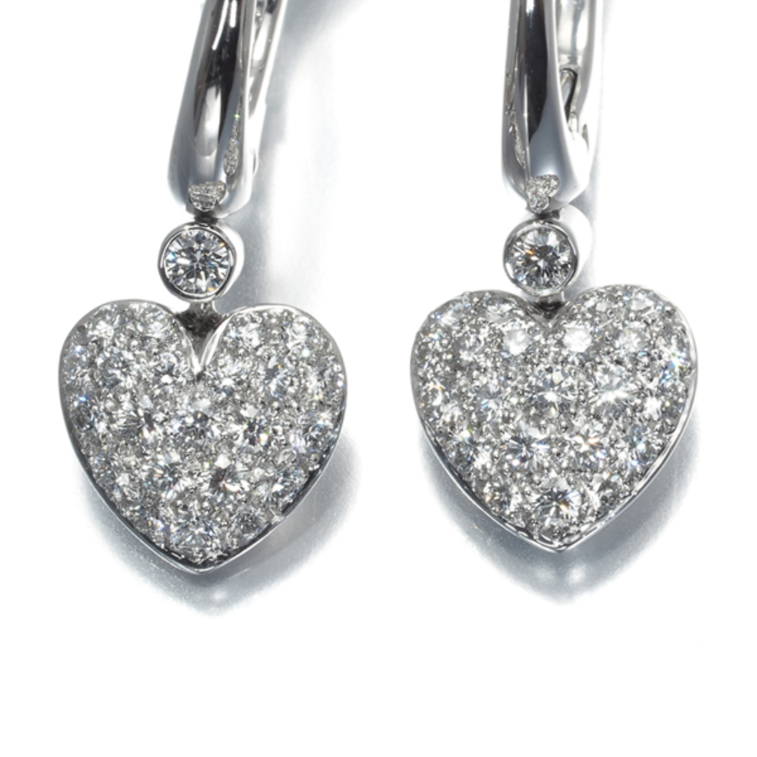 正規品販売! & Tiffany Co. ハート パヴェ ダイヤ ピアス ティファニー - ピアス