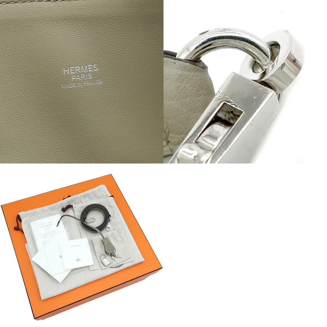 Hermes(エルメス)のエルメス HERMES 2WAYバッグ ボリード31 トリヨンクレマンス セージ シルバー金具 アイボリー ショルダー  X刻印 【箱】【中古】 レディースのバッグ(ショルダーバッグ)の商品写真