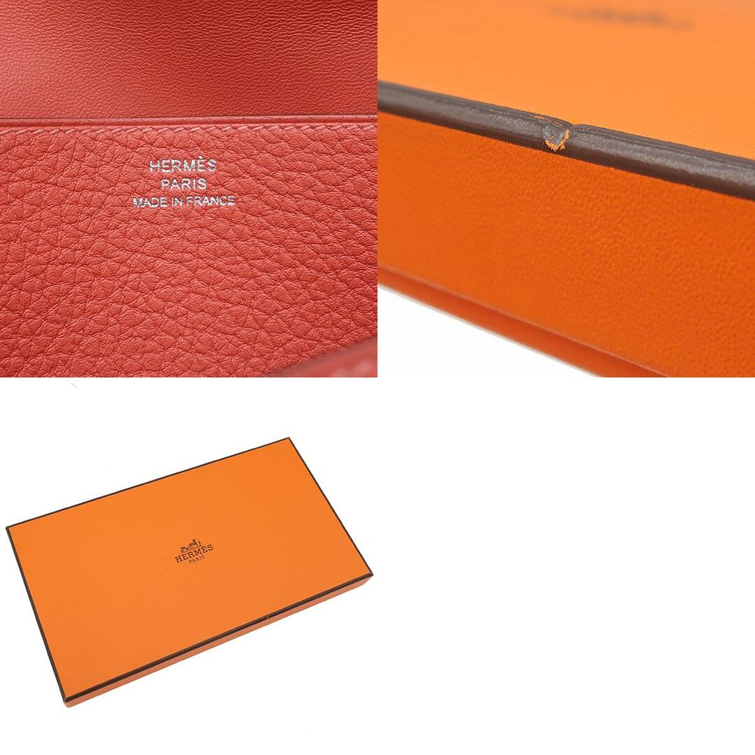 Hermes(エルメス)のエルメス HERMES 長財布 ドゴンロング トゴ ブーゲンビリア シルバー金具 赤  T刻印 【箱】【中古】 レディースのファッション小物(財布)の商品写真