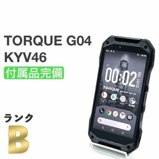 京セラ - 良品 TORQUE G04 KYV46 ブラック au SIMロック解除済み㊺