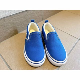 ヴァンズ(VANS)の【値下げ】vans キッズ　スリッポン　ブルー(スニーカー)