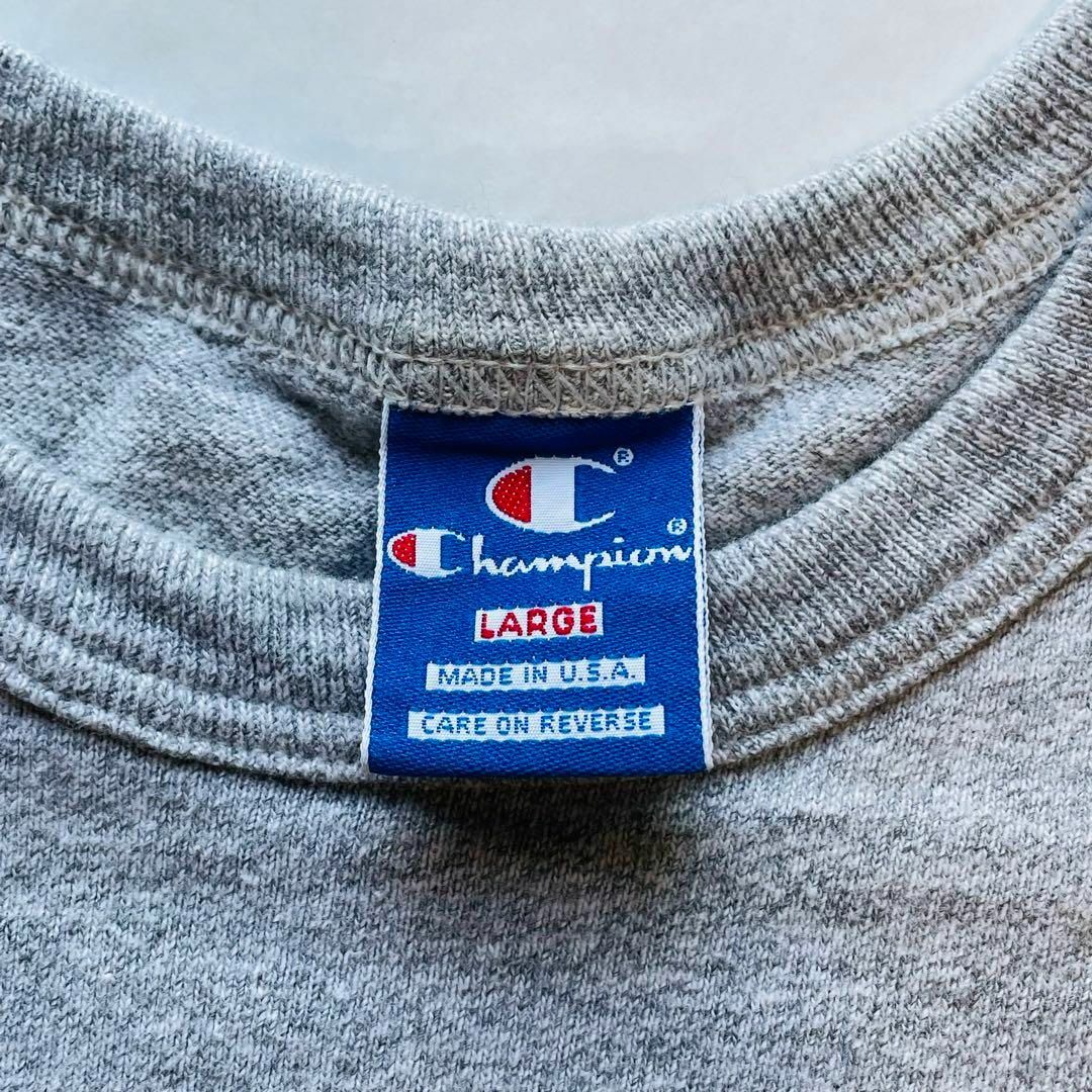 Champion(チャンピオン)の80's 青刺繍タグ中期 チャンピオン Tシャツ 紫染み込み 88%コットン メンズのトップス(Tシャツ/カットソー(半袖/袖なし))の商品写真