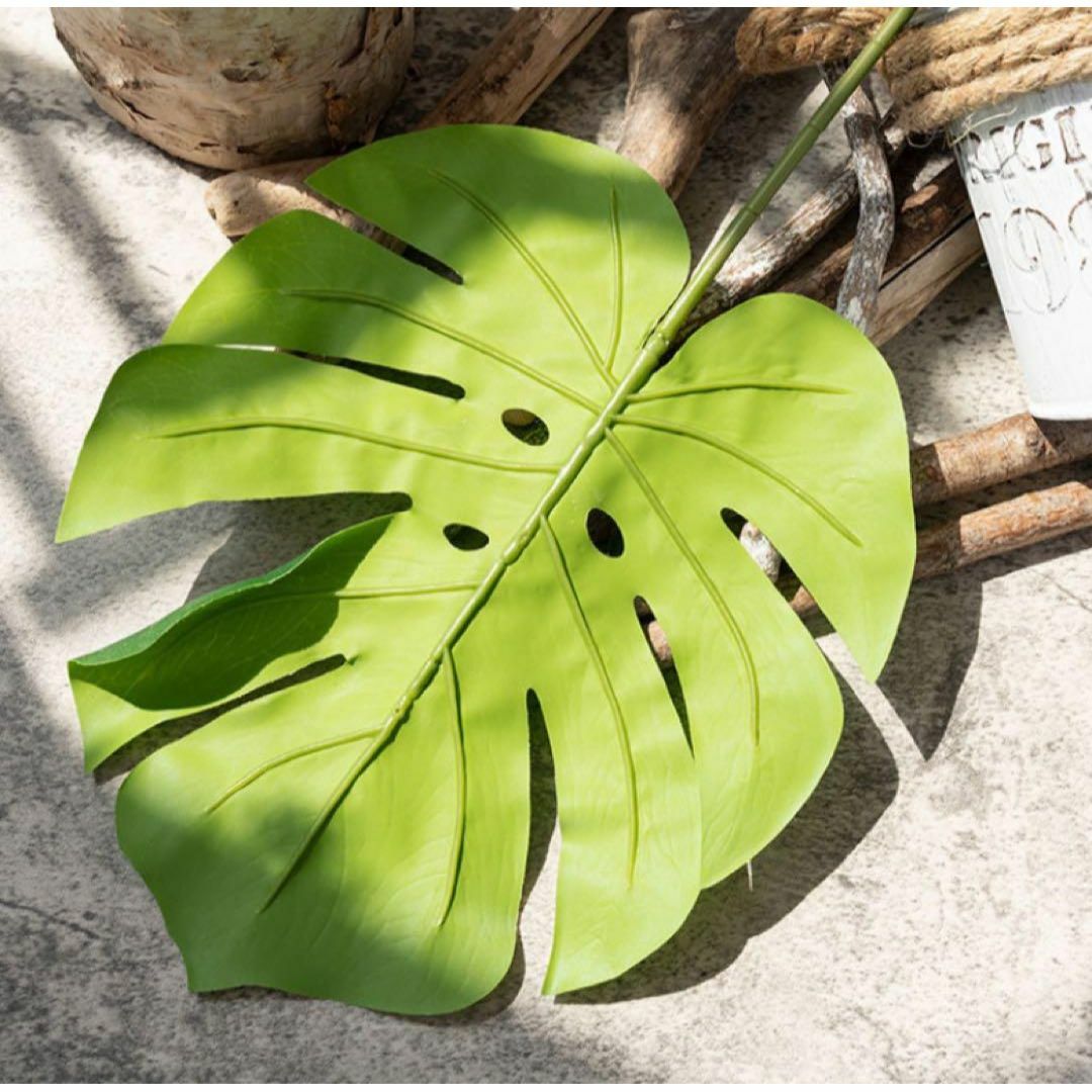 ボタニカル♡フェイクグリーン リーフ 造花 観葉植物 アートフラワー 2枚組 ハンドメイドのフラワー/ガーデン(その他)の商品写真
