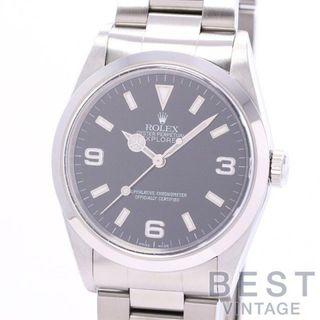 ロレックス(ROLEX)の【OH済】 ロレックス 【ROLEX】 エクスプローラー1 14270 メンズ ブラック ステンレススティール 腕時計 時計 EXPLORER I BLACK SS EX1【中古】 (腕時計(アナログ))