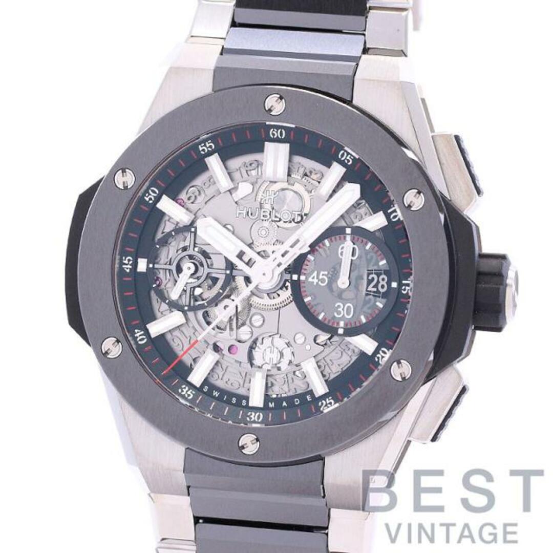 HUBLOT(ウブロ)のウブロ 【HUBLOT】 ビッグバン インテグレーテッド チタニウム セラミック 451.NM.1170.NM メンズ スケルトン セラミック/チタン 腕時計 時計 BIG BANG INTEGRATED TITANIUM CERAMIC SKELETON CE/TI 【中古】  メンズの時計(腕時計(アナログ))の商品写真