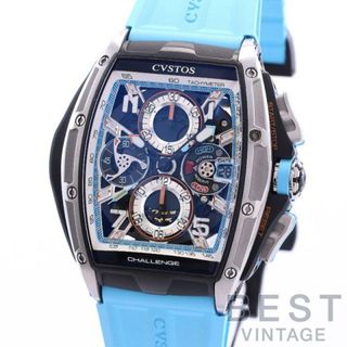 クストス(CVSTOS)のクストス 【CVSTOS】 チャレンジ クロノ3-S CVT-CHR3-SKYBLUE TTBKTT メンズ スケルトン チタン 腕時計 時計 CHALLENGE CHRONO III-S SKELETON TI 【中古】 (腕時計(アナログ))