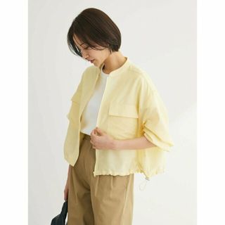 グリーンパークス(green parks)の【イエロー】シアーショート丈ブルゾン 24SS/レディース/春/ドロスト(その他)