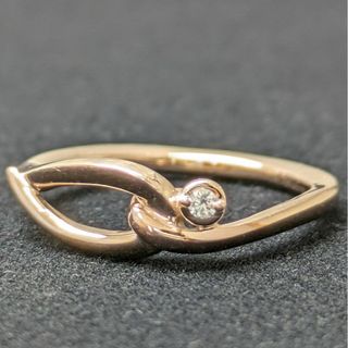 スタージュエリー(STAR JEWELRY)の849 スタージュエリーダイヤリングK10PGピンクゴールド0.01ct4号(リング(指輪))